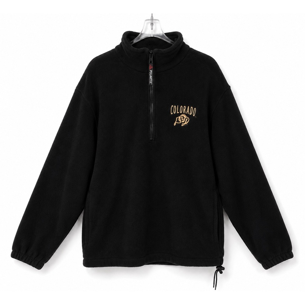 Polartec Colorado Buffaloes 1/2 Zip Fleece Pullover Black Mens XL CU Buffs NCAA